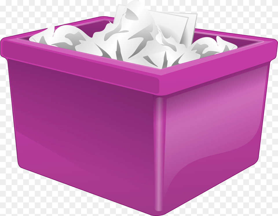 This Icons Design Of Purple Plastic Box Filled, Paper, Towel, Hot Tub, Tub Free Png Download
