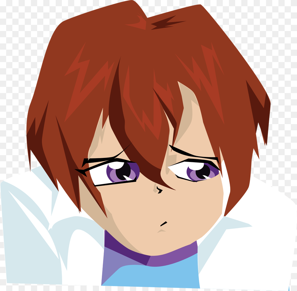 This Icons Design Of Sad Anime Boy, Book, Comics, Publication, Person Free Png