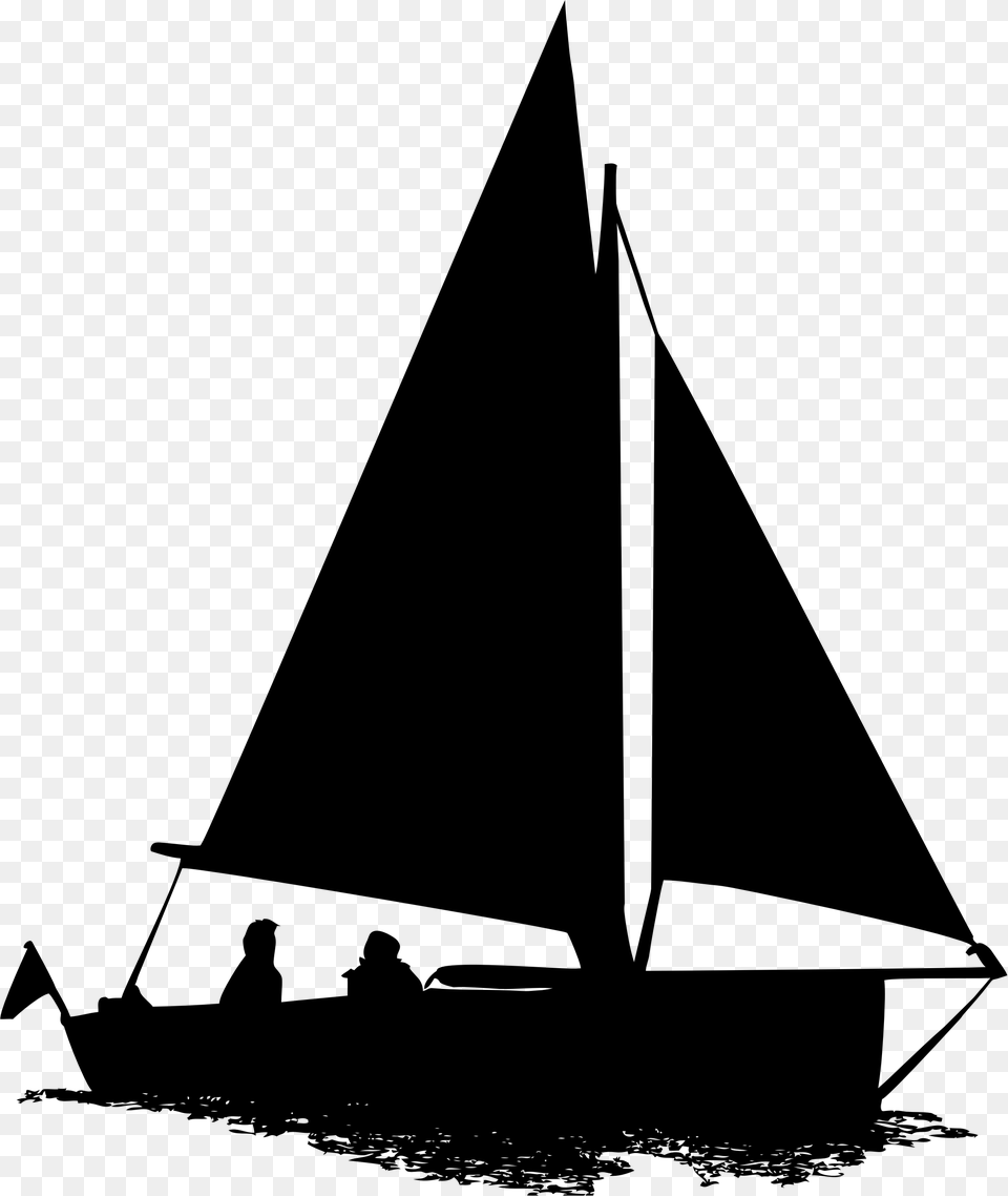 This Icons Design Of Sailboat Silhouette, Gray Free Png Download