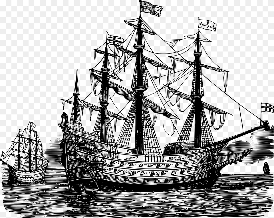 This Icons Design Of Sailing Ship, Gray Free Png
