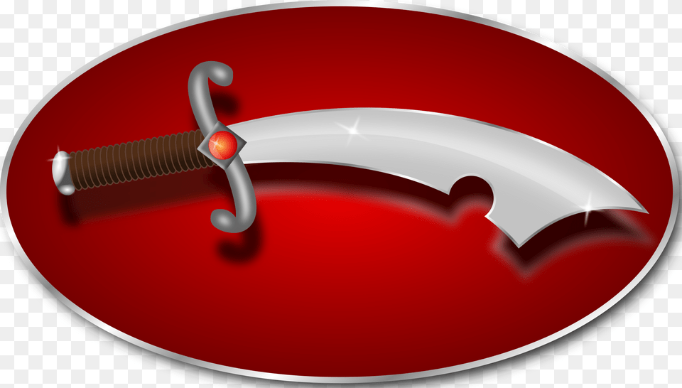 This Icons Design Of Scimitar With Background, Blade, Dagger, Knife, Sword Free Png