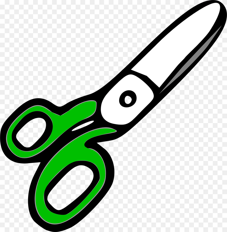 This Icons Design Of Scissors With Green Handles, Blade, Shears, Weapon, Dagger Free Transparent Png