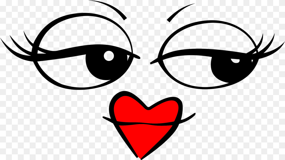 This Free Icons Design Of Seductive Female Smiley, Heart, Logo Png Image