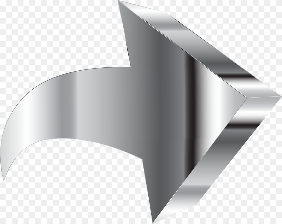 This Free Icons Design Of Shiny Chrome 3d Arrow, Symbol Png