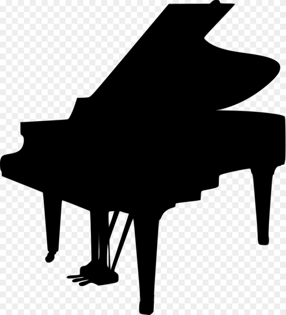 This Icons Design Of Silhouette Musique, Grand Piano, Keyboard, Musical Instrument, Piano Free Transparent Png