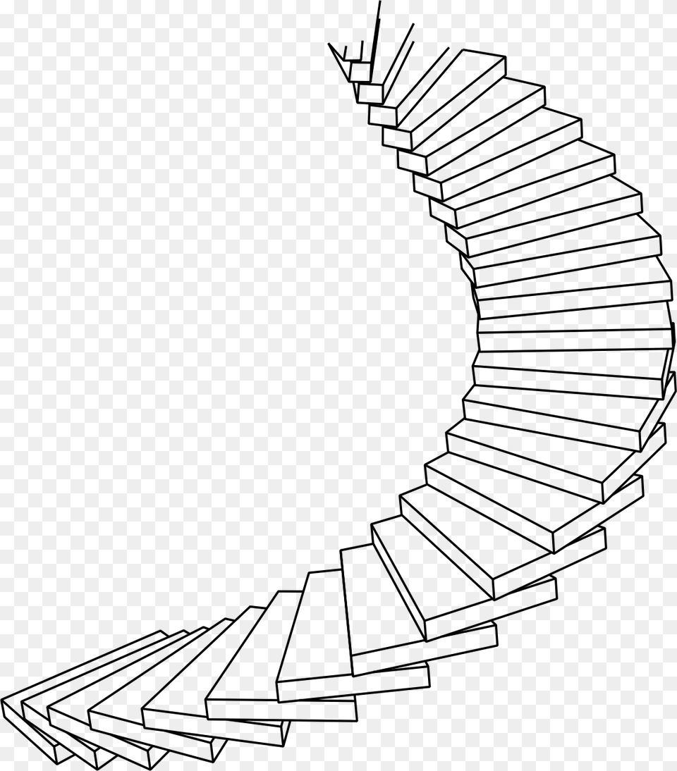 This Icons Design Of Spiral Stairs, Gray Free Png Download
