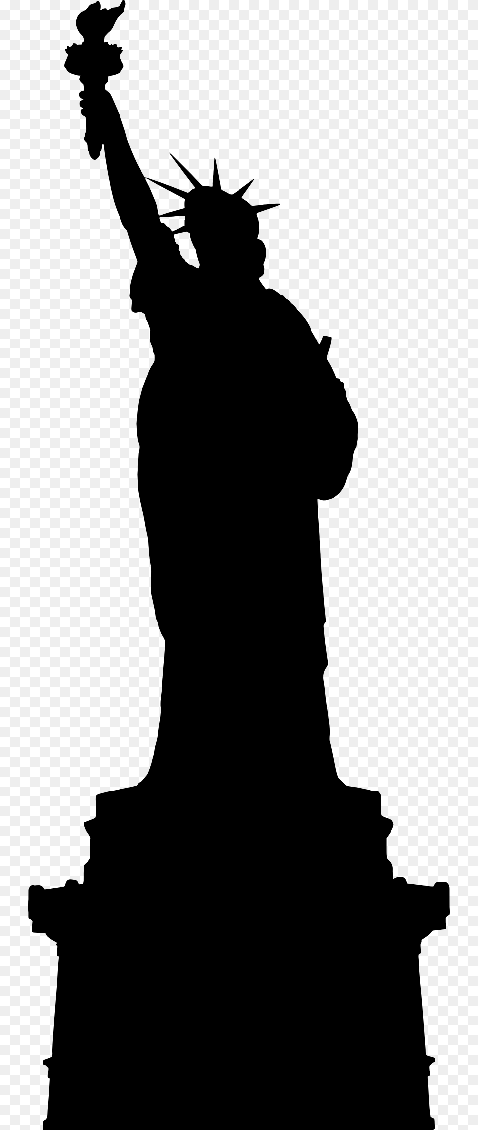 This Free Icons Design Of Statue Of Liberty Silhouette, Gray Png Image