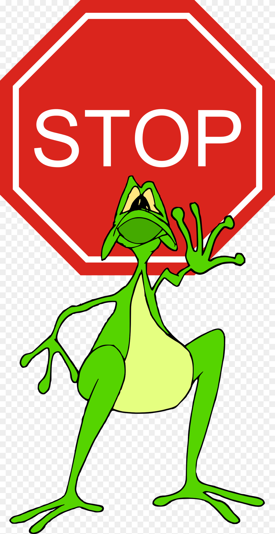 This Free Icons Design Of Stop Sign And Frog, Symbol, Road Sign, Stopsign, Person Png