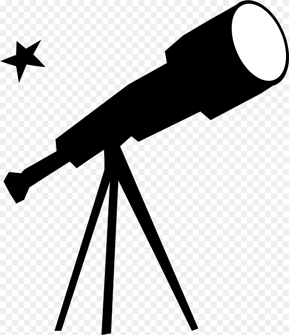 This Icons Design Of Telescope Black, Lighting, Astronomy, Moon, Nature Free Png Download