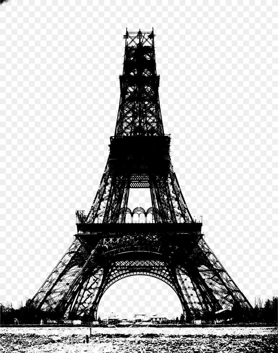 This Free Icons Design Of The Eiffel Tower Under, Gray Png Image