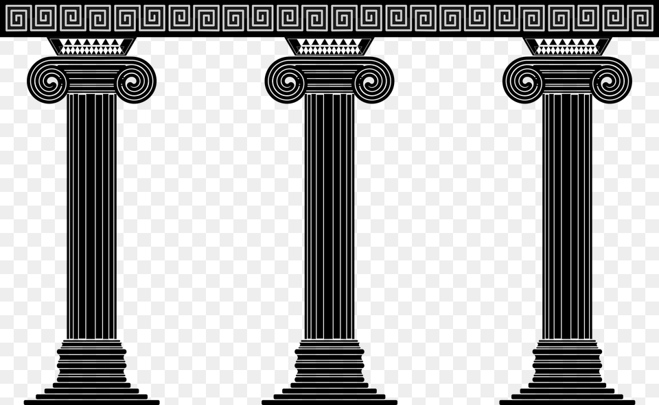 This Icons Design Of Three Columns, Architecture, Pillar, Blackboard Free Transparent Png