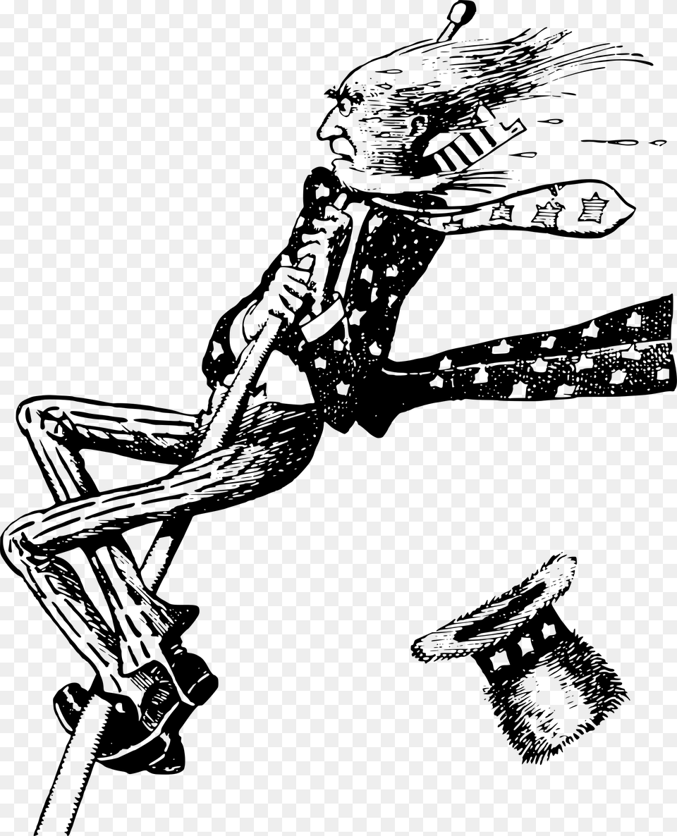 This Icons Design Of Uncle Sam On A Stick, Gray Free Transparent Png