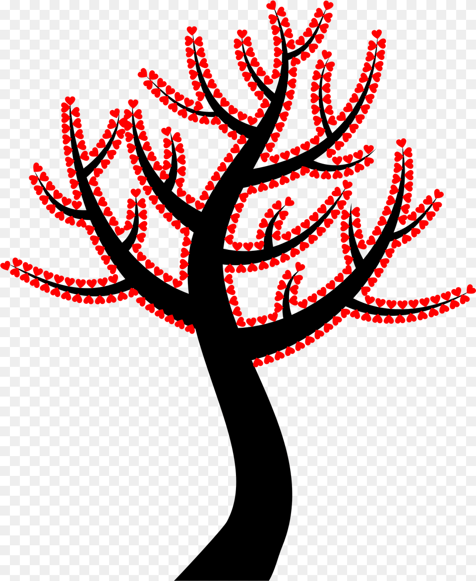 This Icons Design Of Valentine Hearts Tree Colorful Tree With Branches With Transparent Background, Accessories, Nature, Outdoors, Pattern Free Png Download