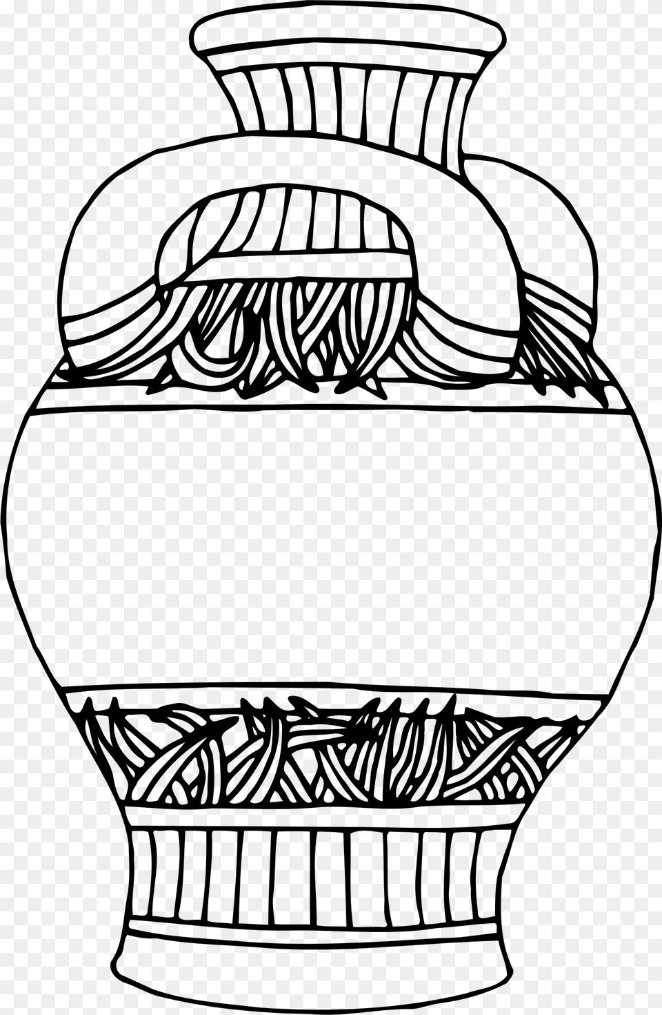 This Icons Design Of Vase 50 Line Drawing, Gray Free Transparent Png