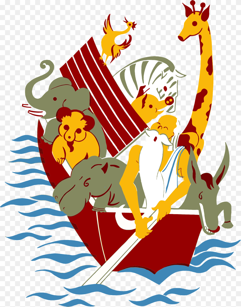 This Icons Design Of Vintage Noah Illustration, Animal, Giraffe, Mammal, Wildlife Free Png