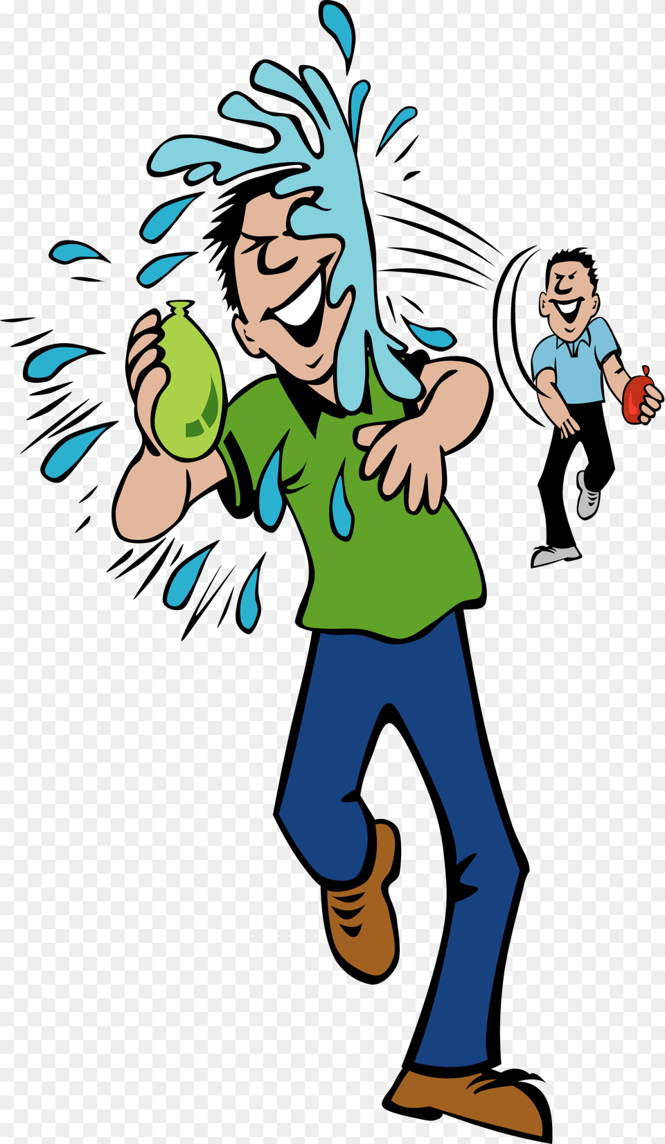 This Icons Design Of Water Fight, Baby, Cartoon, Person, Face Free Transparent Png