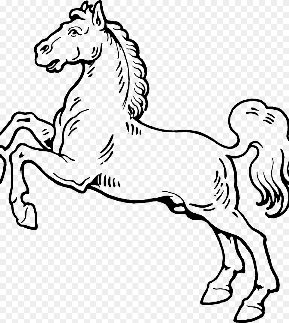 This Icons Design Of White Horse, Gray Free Transparent Png