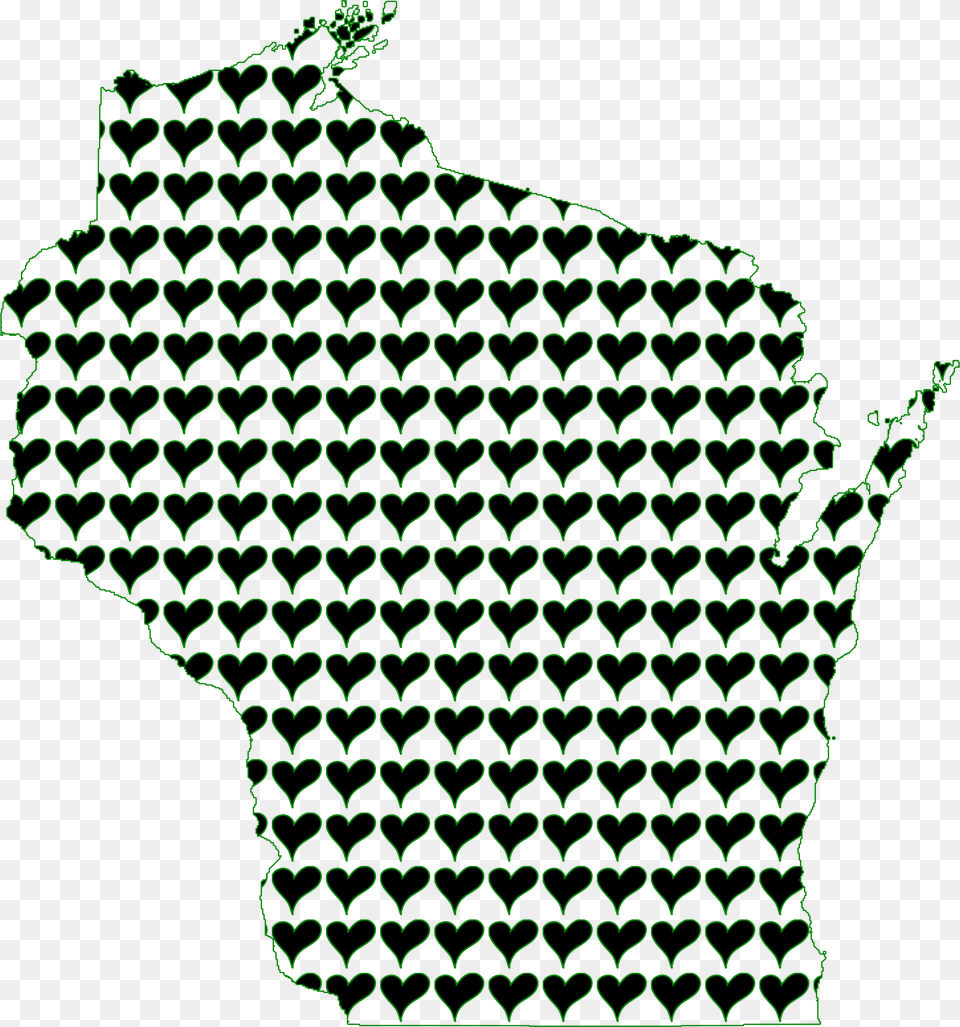 This Icons Design Of Wisconsin Love, Pattern Free Transparent Png