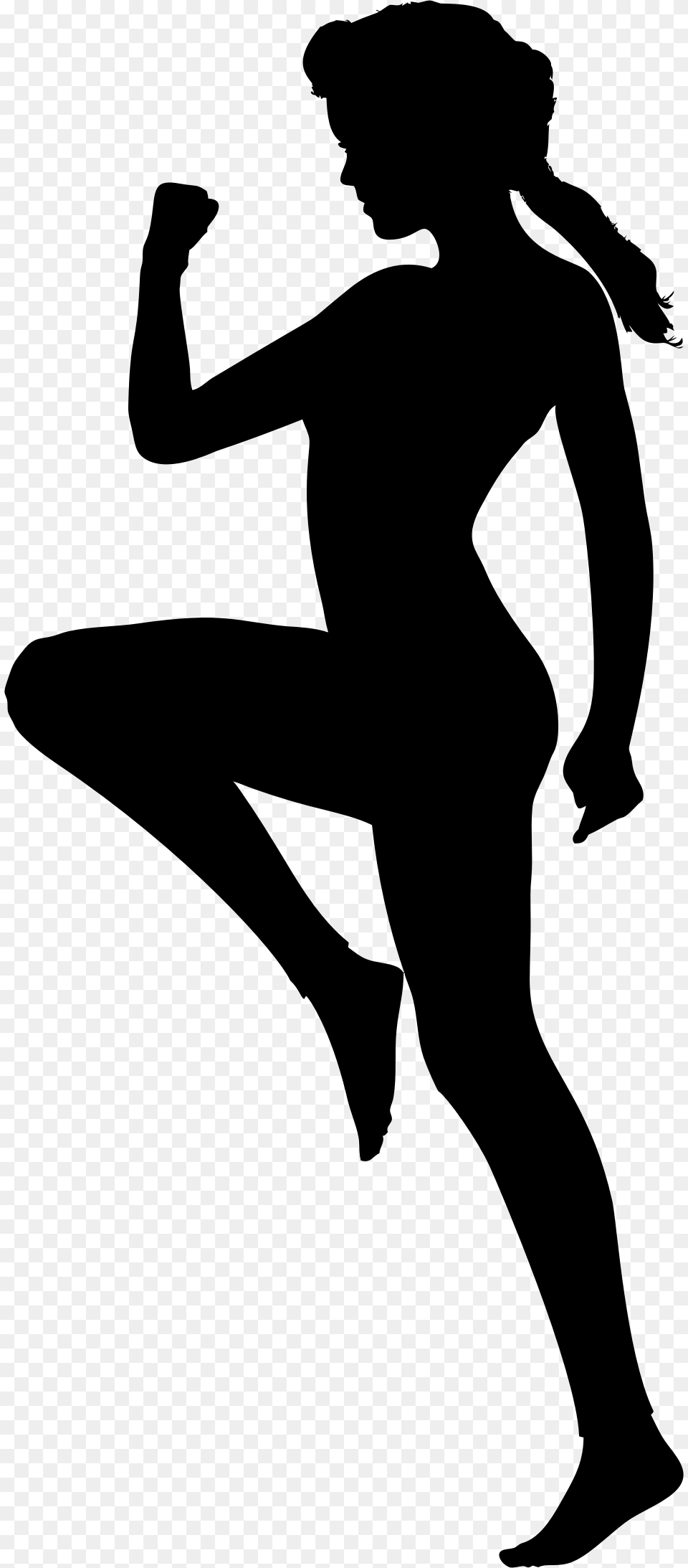 This Free Icons Design Of Woman Exercising Silhouette, Gray Png Image