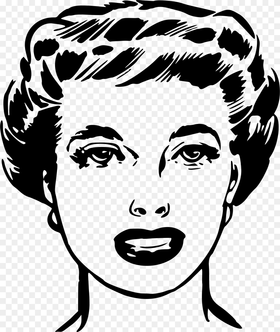 This Icons Design Of Woman39s Face, Gray Free Transparent Png