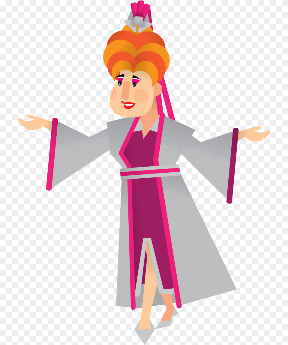 This Fun Filled Extravaganza Is Guaranteed To Delight Cartoon, Clothing, Robe, Person, Gown Png
