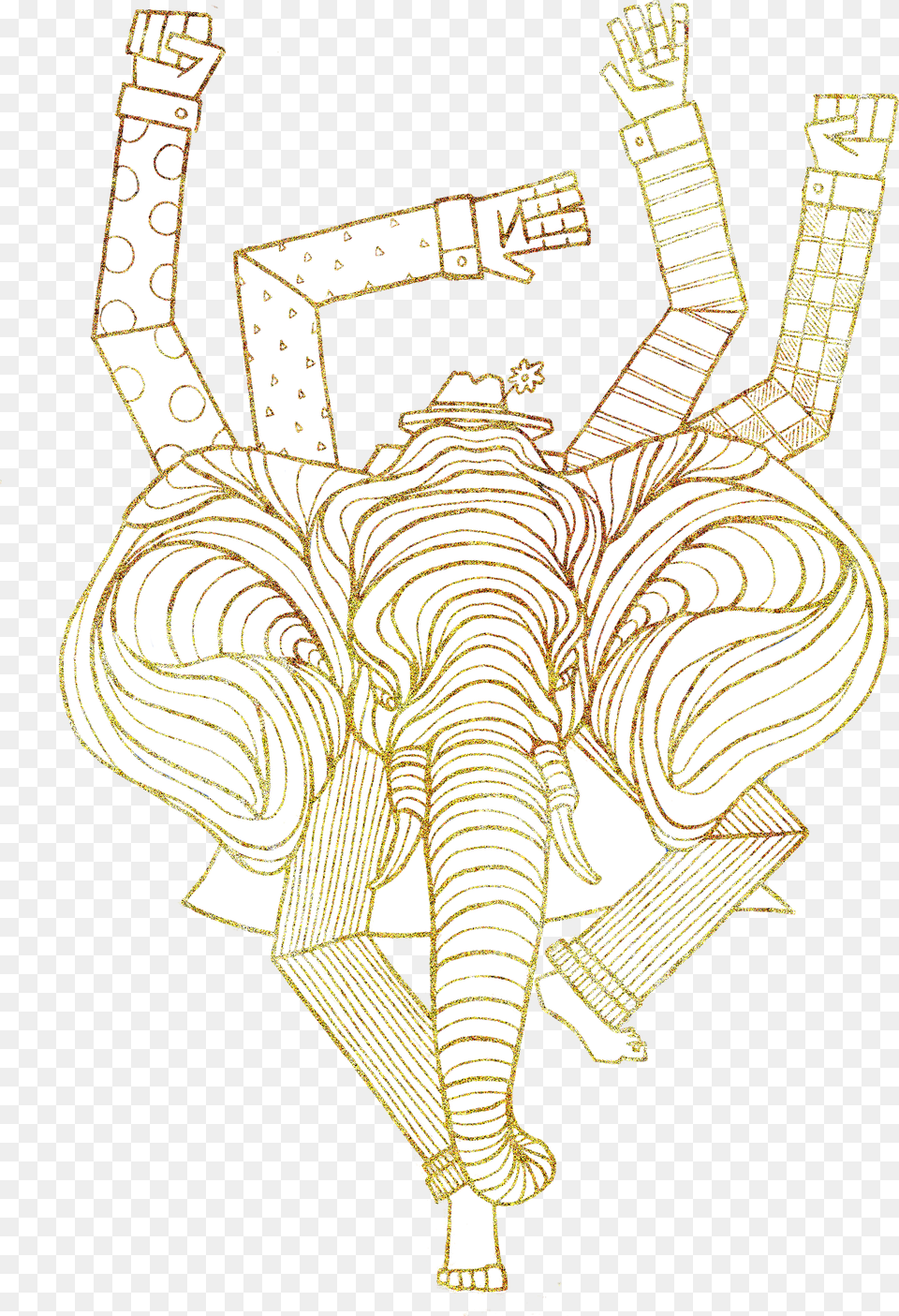 This Ganesha Inspired Elephant Captures Elements Of Drawing, Baby, Person, Art Free Png