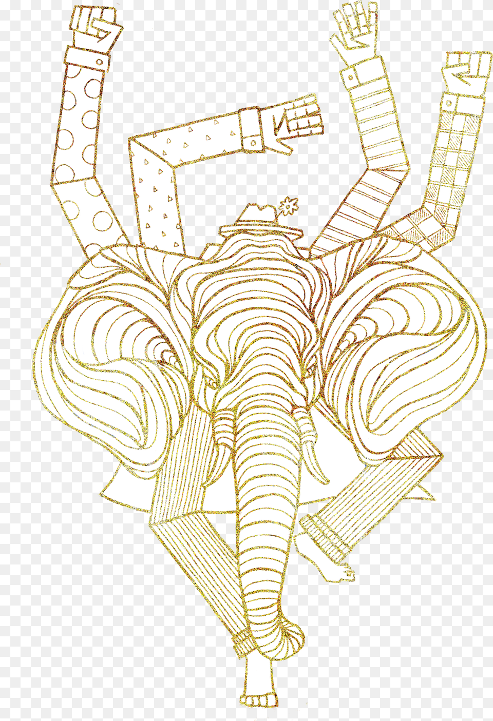 This Ganesha Inspired Elephant Captures Elements Of Illustration, Baby, Person, Art Png Image
