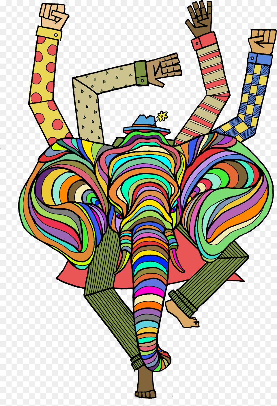 This Ganesha Inspired Elephant Captures Elements Of Illustration, Art, Graphics, Baby, Person Png Image