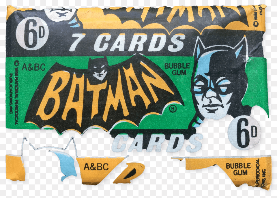 This Genuine Aampbc Batman 6d Wax Gum Card Unopened Wax, License Plate, Transportation, Vehicle, Art Free Png