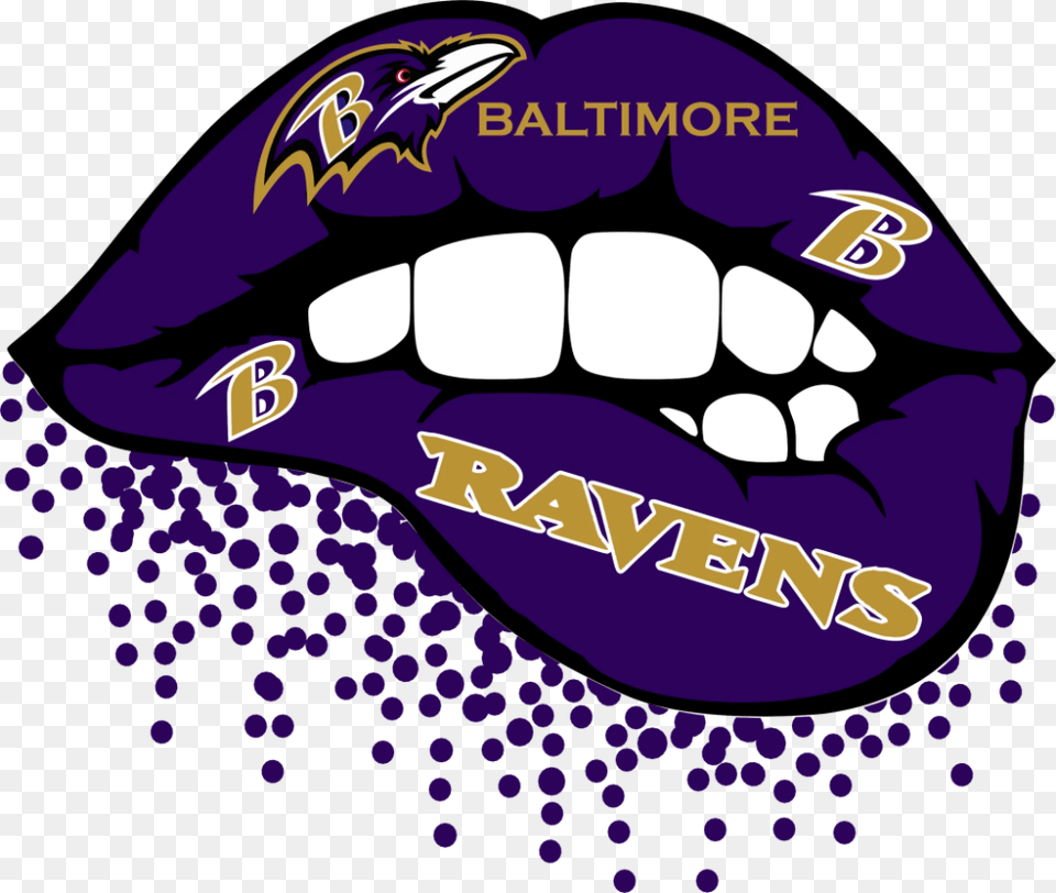 This Girl Loves Her Baltimore Ravensbaltimore Ravens Svg Baltimore Ravens Lips Svg, Purple, Animal, Fish, Sea Life Free Png