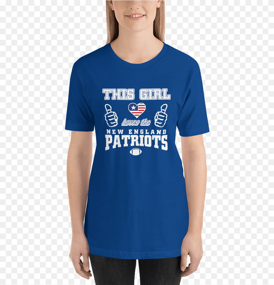 This Girl Patriots Mockup Front Womens True Royal Shirt, Clothing, T-shirt Png Image