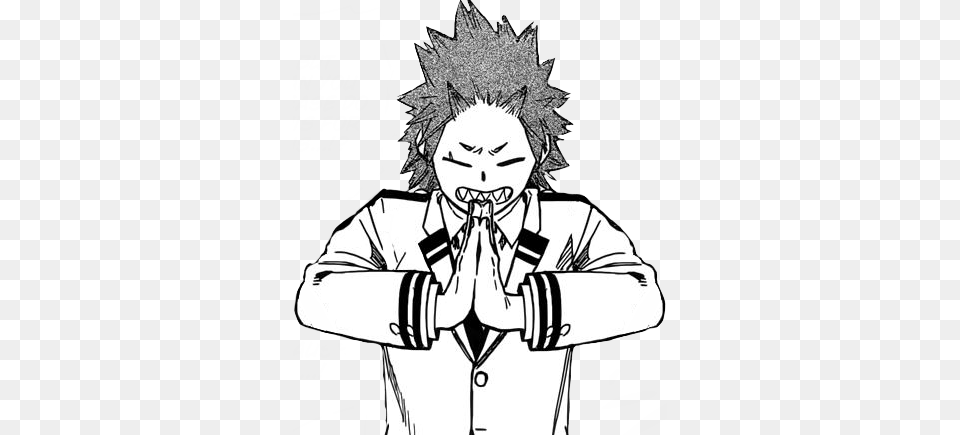 This Good Boi Is Praying For You To Succeed At Whatever Kirishima Eijirou Book, Comics, Publication, Person Free Transparent Png
