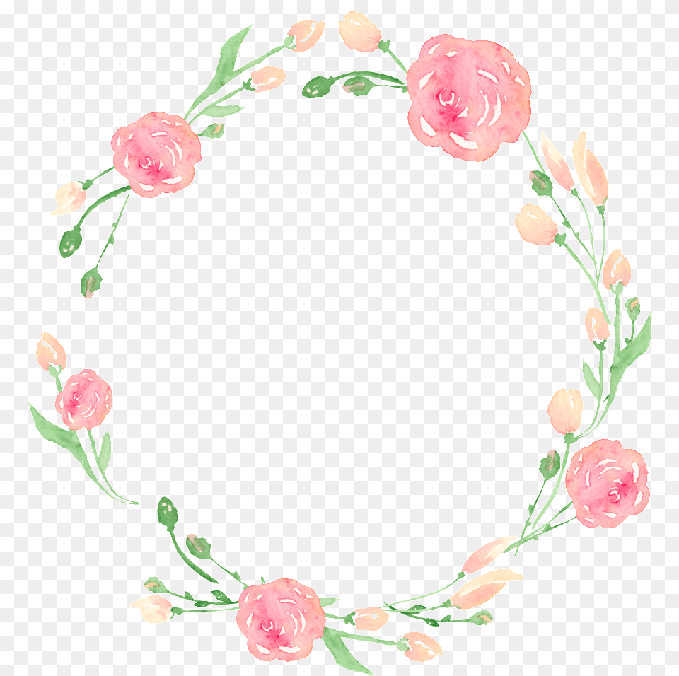 This Graphics Is Garland Border Transparent About Wreathspeachhand Portable Network Graphics, Flower, Plant, Rose, Art Png