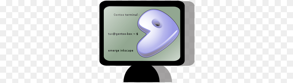 This Graphics Is Gentoo Terminal Inkscape 01 About Vector Graphics, Text, Cushion, Home Decor, Disk Png Image
