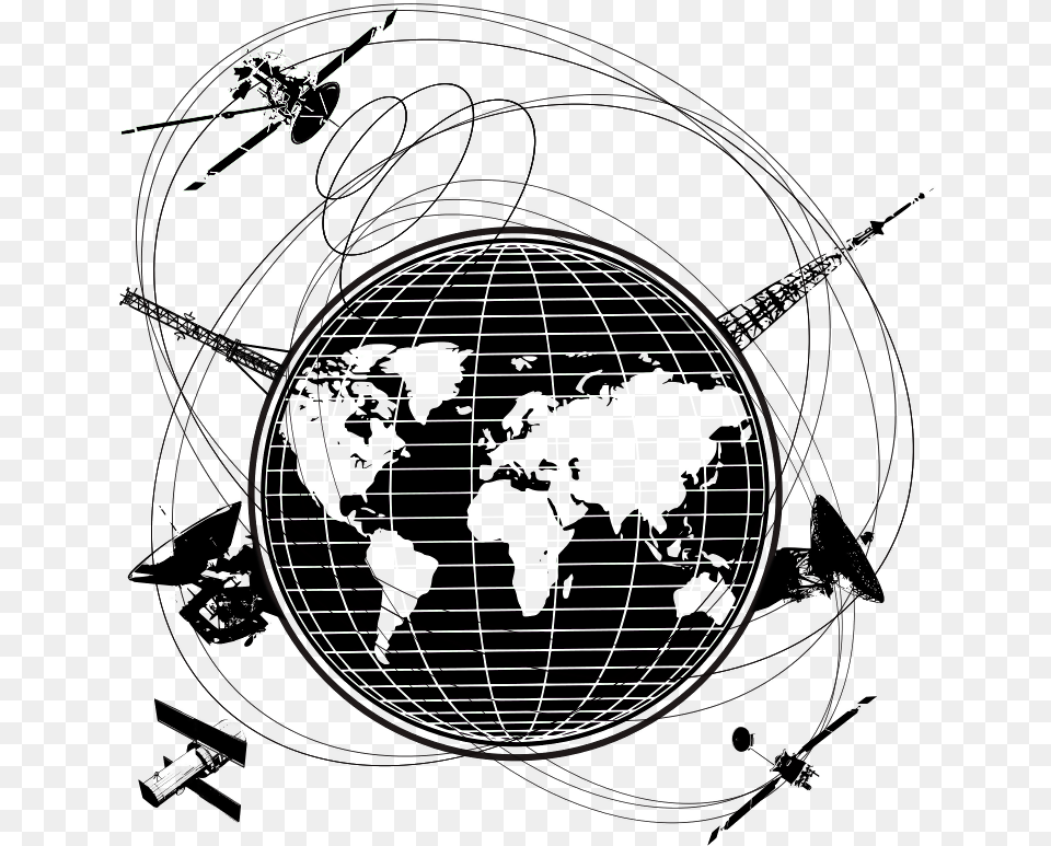 This Graphics Is Global Telecommunications About Radio World Map, Sphere, Animal, Invertebrate, Spider Free Transparent Png