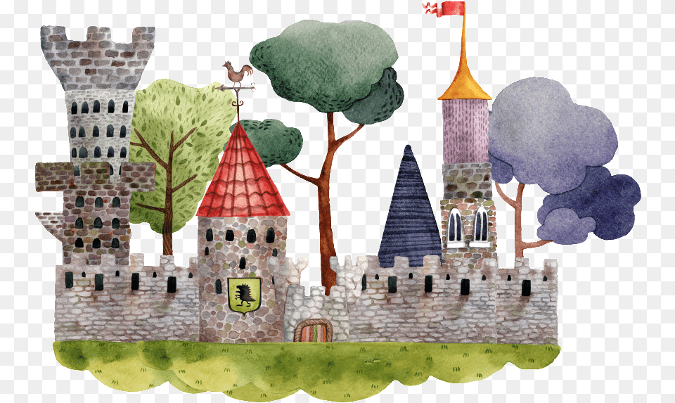 This Graphics Is Hand Painted Castle Transparent, Architecture, Building, Fortress Free Png Download