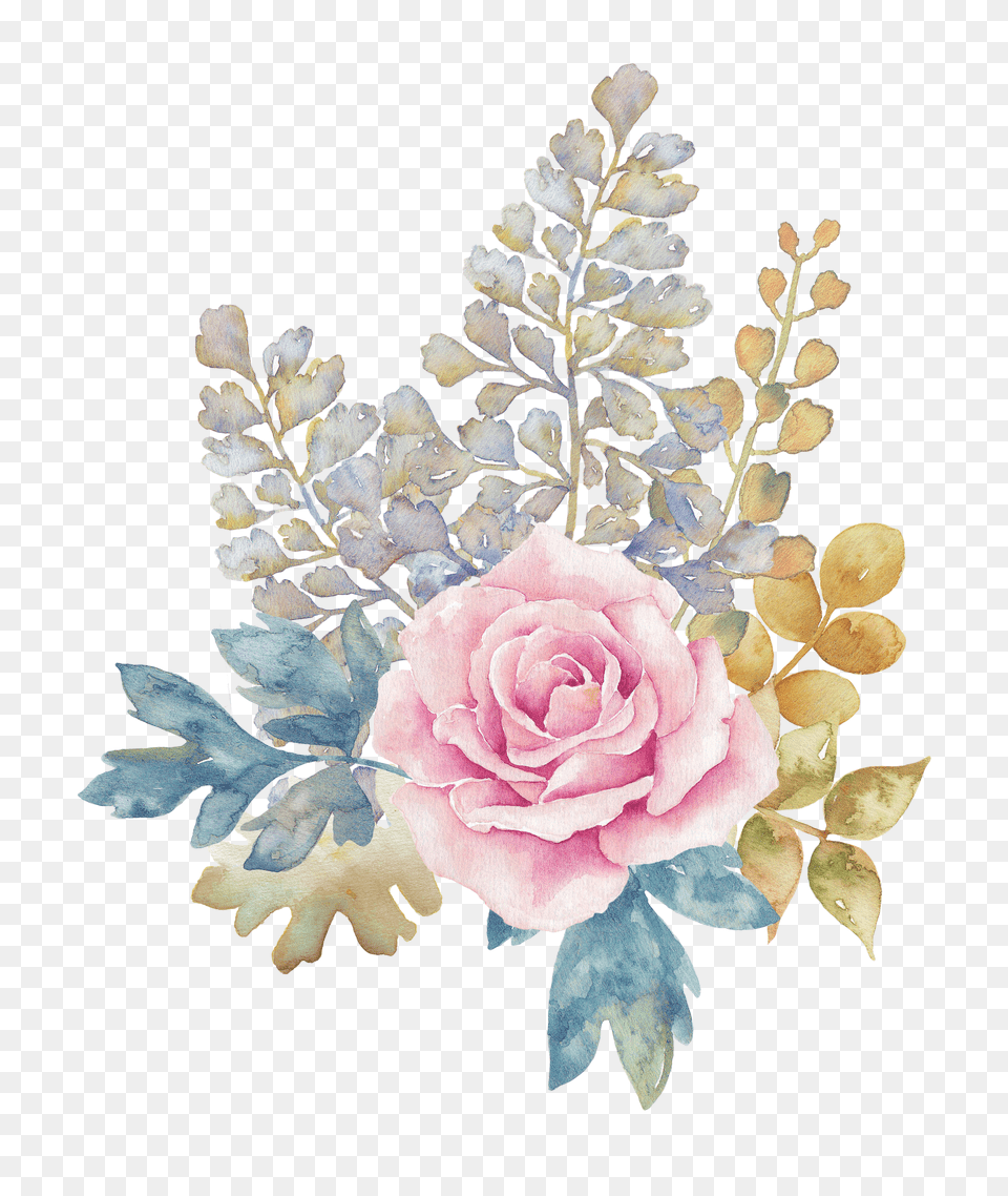 This Graphics Is Pastel Flower Transparent Decorative Watercolor Flowers Background Free Png