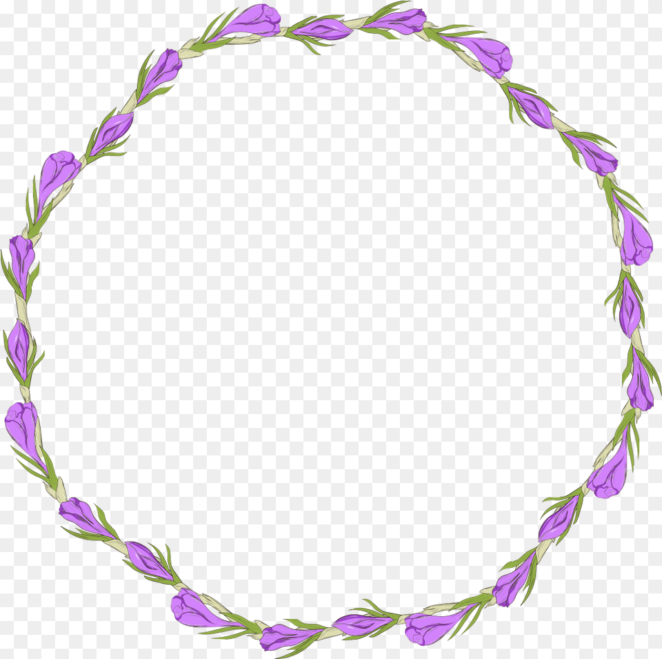This Graphics Is Purple Small Flower Weaving Garland Wreath, Oval, Accessories, Jewelry, Necklace Png