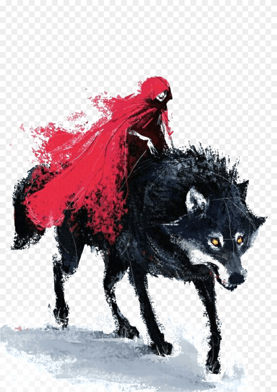 This Graphics Is Red Witch Pattern On The Painted Wolf39s Wolf And Red Riding Hood, Mammal, Animal, Wedding, Person Free Png Download