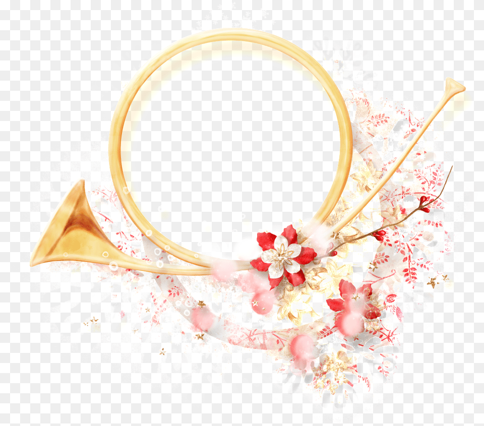 This Graphics Is Round Border About Circle Frame Photograph, Art, Brass Section, Floral Design, Horn Png