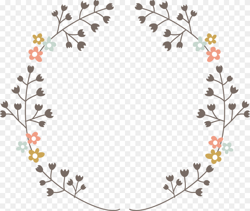 This Graphics Is Three Flower Circle Flat Vector About Flower Circle Vector, Accessories, Pattern, Plant, Art Png Image
