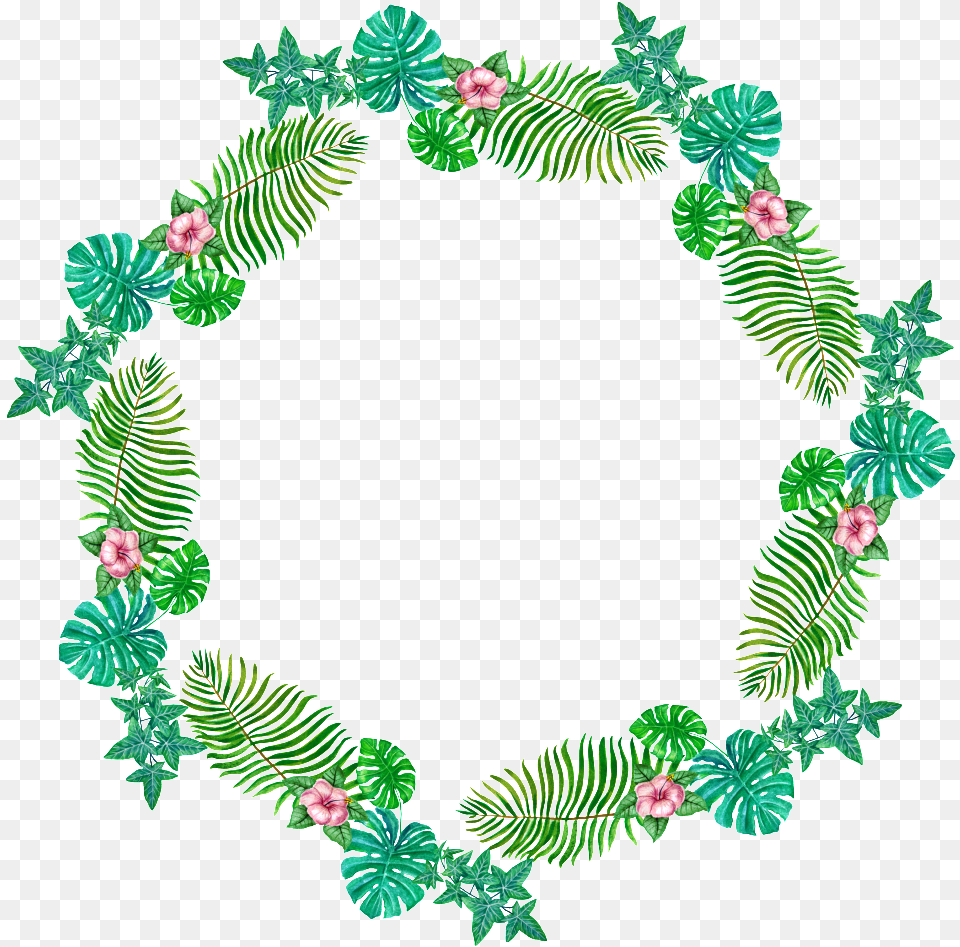 This Graphics Is Tropical Leaf Ring Portable Network Graphics, Green, Plant, Tree, Pattern Free Transparent Png