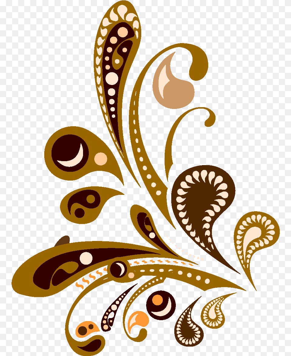 This Graphics Is Vector Golden Floral Pattern Element Vector Graphics, Art, Floral Design, Paisley, Animal Png