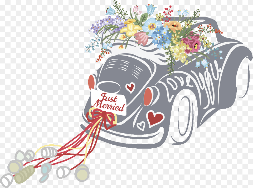 This Graphics Is Wedding Car Wedding Decoration Vector Indian Wedding Car Clipart, Art, Floral Design, Pattern Free Png