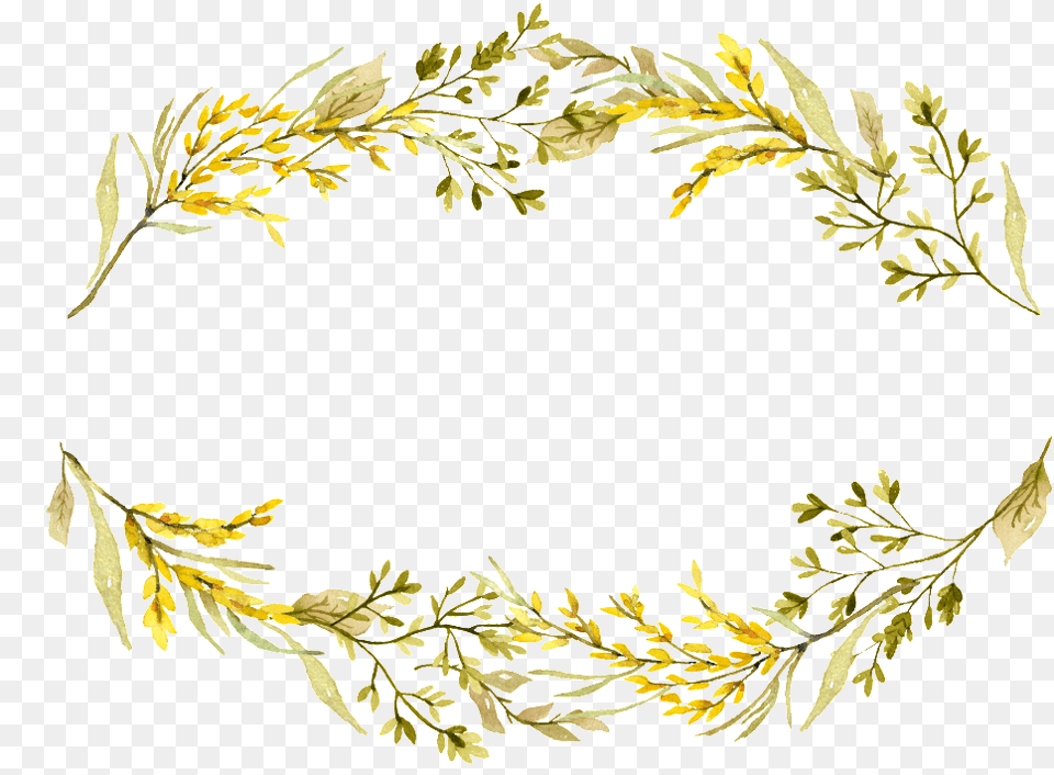 This Graphics Is Yellow Headline Flower Box Decoration Head Line Decoration, Art, Floral Design, Pattern, Herbal Free Png Download