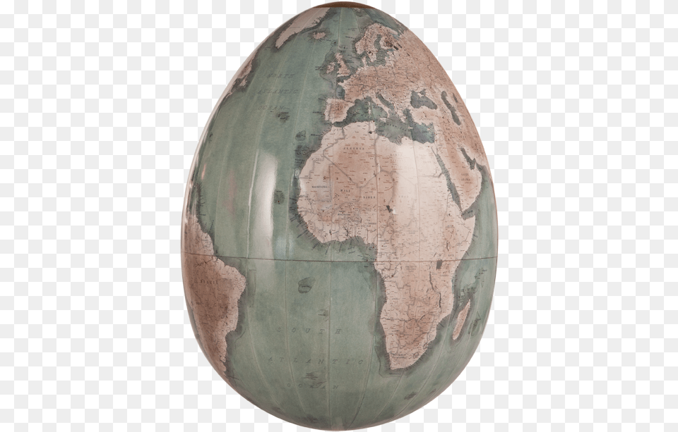This Hand Painted Globe Egg Designed By Bellerby Globemakers Globe, Astronomy, Outer Space, Planet, Sphere Free Png
