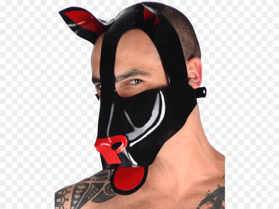 This Head Harness Features Pointed Ears And An Adjustable Dog, Adult, Male, Man, Person Free Transparent Png