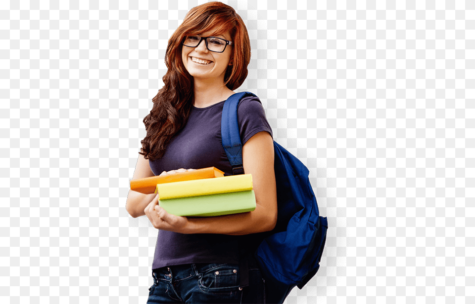 This High Resolution Student In School Girl, Adult, Smile, Reading, Woman Free Png Download