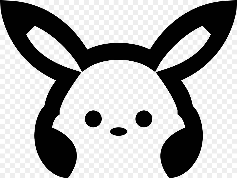 This Icon For Pokemon Is An Of Pikachu Pikachu Illustration Black White, Gray Png Image