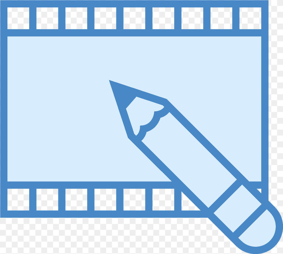 This Icon For Video Editing Depicts A Flat Section Edicion De Videos Dibujos, Blackboard Png Image